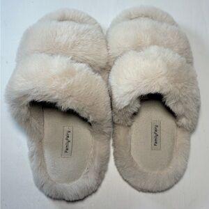 Cozy Cream Furry Slippers